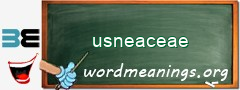 WordMeaning blackboard for usneaceae